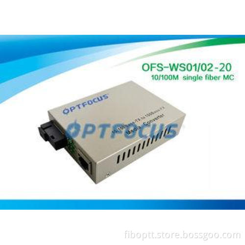 1310 & 1550 nm Single Fiber SM SC 10 / 100M Fiber Media Con
